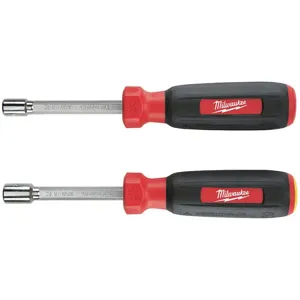 MILWAUKEE 48-22-2502 Core Nut Driver Set 2pc Hex 1/4 Inch 5/16 Inch | AG3BQV 32TT24