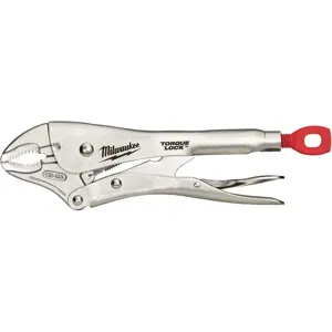 MILWAUKEE 48-22-3420 Locking Pliers Curved Jaw 10 Inch Length | AG3BNY 32TR77