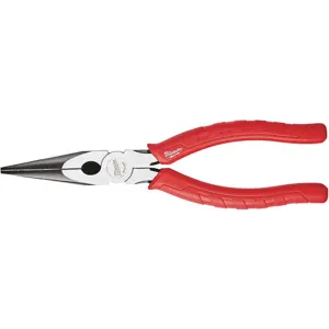 MILWAUKEE 48-22-6101 Long Nose Plier 8 Inch Serrated | AH7NLE 36XE01