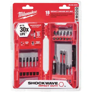 MILWAUKEE 48-32-4403 Driver Bit Set 18 Piece 1/4 Inch Shank | AA2RXA 10Z783