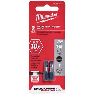 MILWAUKEE 48-32-4417 Screwdriving Bits 1 Inch 2Pc 1/4 Inch Hex PK2 | AG9EEK 19RK11