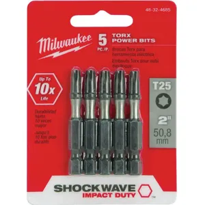 MILWAUKEE 48-32-4685 Impact Bit Torx 25 Pk5 | AA2RWR 10Z775