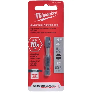 MILWAUKEE 48-32-4918 Screwdriving Bit 2 Inch 1Pc 1/4 Inch Hex | AG9EEN 19RK15