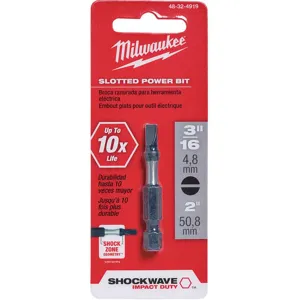 MILWAUKEE 48-32-4919 Power Bit 1/4 x 2 Inch 3/16 Inch Point | AG9EEL 19RK12