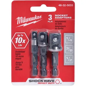 MILWAUKEE 48-32-5033 Socket Adapters Impact Pk3 | AF6JAF 19RK08