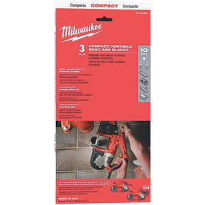 MILWAUKEE 48-39-0509 Portable Band Saw Blade Alloy Steel - Pack Of 3 | AD9BHK 4PAA9