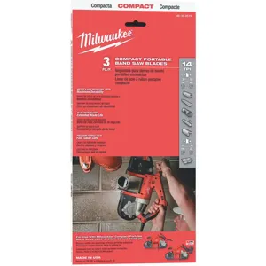 MILWAUKEE 48-39-0519 Portable Band Saw Blade Alloy Steel - Pack Of 3 | AD9BHL 4PAC1