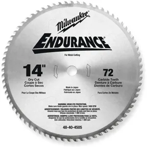 MILWAUKEE 48-40-4505 Circular Saw Blade Carbide 14 Inch 72 Teeth | AE2MAA 4YE36