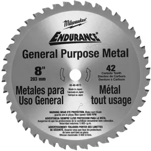 MILWAUKEE 48-40-4515 Circular Saw Blade Carbide 8 Inch 42 Teeth | AC8LEK 3BE14