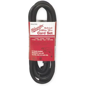 MILWAUKEE 48-76-5110 Quick Lock Cordset 13a 10 Feet | AE2PFH 4YU10