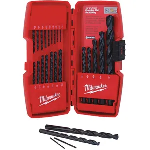 MILWAUKEE 48-89-2801 Drill Bit Sets Black Oxide 21pc | AB6HEG 21R661