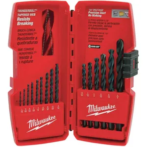 MILWAUKEE 48-89-2803 Drill Bit Sets Black Oxide 15 Pc | AB6HEF 21R660