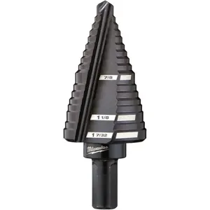 MILWAUKEE 48-89-9211 Step Drill Bit Hss 3 Sizes 7/8-1-7/32 Inch | AF6JFC 19RK81