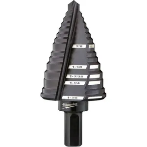 MILWAUKEE 48-89-9212 Step Drill Bit Hss 5 Sizes 7/8-1-3/8 Inch | AF6JFD 19RK82