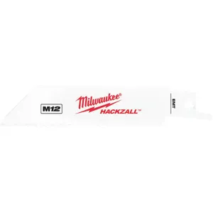 MILWAUKEE 49-00-5418 Hackzall(tm) Blade 4 Inch Length - Pack Of 5 | AC3BYZ 2RFR2