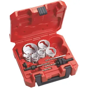 MILWAUKEE 49-22-4095 Electricians Hole Saw Kit 10 Pc | AC8WRW 3EJD7