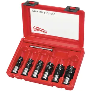 MILWAUKEE 49-22-8400 Annular Cutter Kit 6 Cutters 1 Bit 7 Pc | AA9MQQ 1DYE4