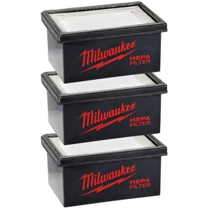 MILWAUKEE 49-90-2306 Vacuum Filter HEPA PK3 | AH2MDG 29UP04