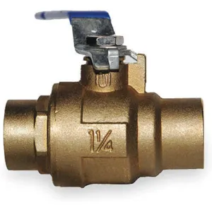 MILWAUKEE VALVE 1-1/2 BA-485BMS Brass Ball Valve Inline Solder 1-1/2 In | AD2LRE 3RCK1