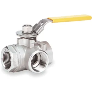 MILWAUKEE VALVE BA3WDSLH 1 Stainless Steel Ball Valve 3-way Fnpt x Fnpt 1 In | AA9YCV 1JCL2