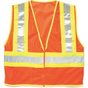 ML KISHIGO 1055-2X High Visibility Vest Class 2 2xl Orange | AF3YYY 8G281