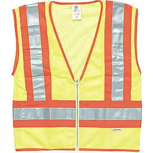 ML KISHIGO 1056-4X High Visibility Vest Class 2 4xl Lime | AF4GNN 8W234