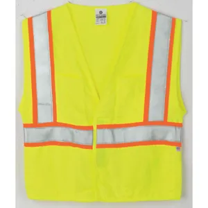 ML KISHIGO F306/L Flame Resistant Hi Visibility Vest Class 2 L Lime | AF4GPE 8W408