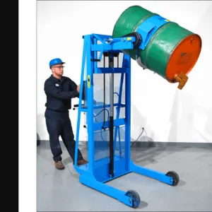 MORSE DRUM 510 Vertical-Lift Drum Pourer, 1.52m, Hand Pump Lift, Hand Crank, 363 kg Cap | AF6EMZ