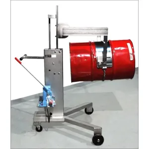 MORSE DRUM 82A-SS-124 Drum Palletizer, Air Power Lift, Manual Tilt, 363 kg Cap, SS | AF6EGE