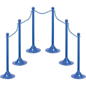 MR. CHAIN 71006-6 Light Duty Stanchion And Chain Kit Blue | AD4VGK 44F757