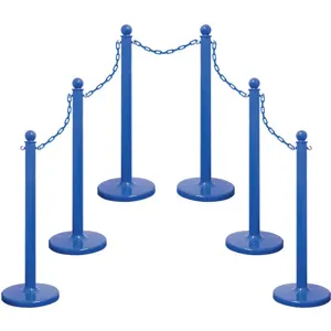 MR. CHAIN 71106-6 Med Duty Stanchion And Chain Kit Blue | AD4VGL 44F758