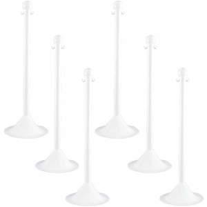 MR. CHAIN 91501-6 Light Duty Stanchion White - Pack Of 6 | AD4VGD 44F751