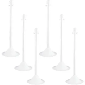 MR. CHAIN 91501-6 Light Duty Stanchion White - Pack Of 6 | AD4VGD 44F751