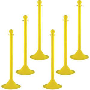 MR. CHAIN 91502-6 Light Duty Stanchion Yellow - Pack Of 6 | AD4VGE 44F752