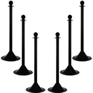 MR. CHAIN 91503-6 Light Duty Stanchion Black - Pack Of 6 | AD4VGF 44F753