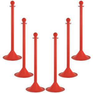 MR. CHAIN 91505-6 Light Duty Stanchion Red - Pack Of 6 | AD4VGG 44F754