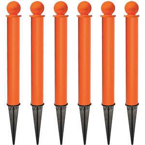 MR. CHAIN 95412-6 Ground Post Orange Non-Reflective PK6 | AH3QQY 33HG18