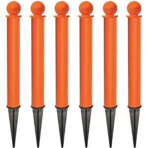 MR. CHAIN 95412-6 Ground Post Orange Non-Reflective PK6 | AH3QQY 33HG18