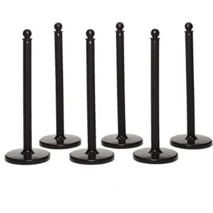 MR. CHAIN 96403-6 Stanchion Med Duty Black 2.5 x 40 Inch - Pack Of 6 | AF3XNZ 8EGU0