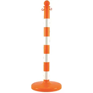 MR. CHAIN 96422-6 Stanchion Med Duty Orange/white 2.5 x 40 - Pack Of 6 | AC6BCK 32J514