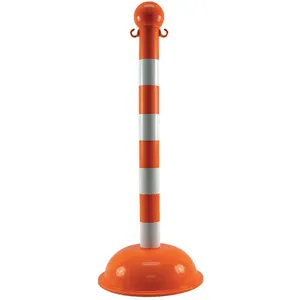 MR. CHAIN 99922-4 Stanchion Heavy Duty Orange/white 3 x 41 - Pack Of 4 | AC6BCL 32J515