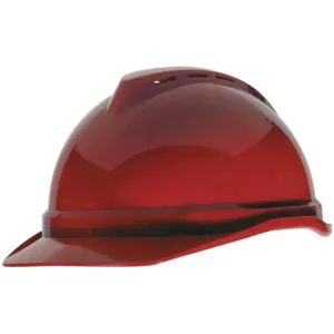 MSA 10034022 Hard Hat Front Brim Slotted 4 Point Ratchet Red | AA2DTK 10E659