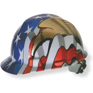 MSA 10052947 Hard Hat Front Brim Slotted Us Flag With 2 Eagles | AD9EAM 4RB51