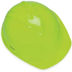 MSA 10074819 Hard Hat Front Brim Slotted 4 Point Ratchet Hi-viz Yellow With Green | AB2JWJ 1MDW4