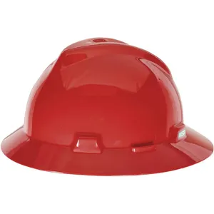 MSA 454736 Hard Hat Full Brim Slotted Pinlock Red | AD2MUC 3RRL4