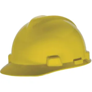 MSA 466356 Hard Hat Front Brim Slotted 4 Points Pinlock Yellow | AA2DTH 10E656