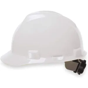 MSA 475358 Hard Hat, Front Brim, Cap Style, White, 4-Point Ratchet | AD8PVA 4LN95