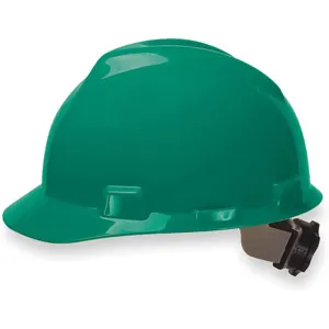 MSA 475362 Hard Hat Front Brim Slotted 4 Point Ratchet Green | AD8PUT 4LN77