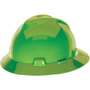 MSA 815562 Hard Hat Full Brim Lime Green | AF7PMT 22EY75