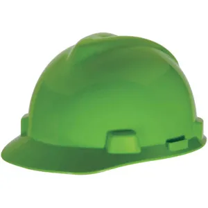 MSA 815565 Hard Hat Front Brim Slotted 4 Point Ratchet Lime Green | AA2CRT 10D940